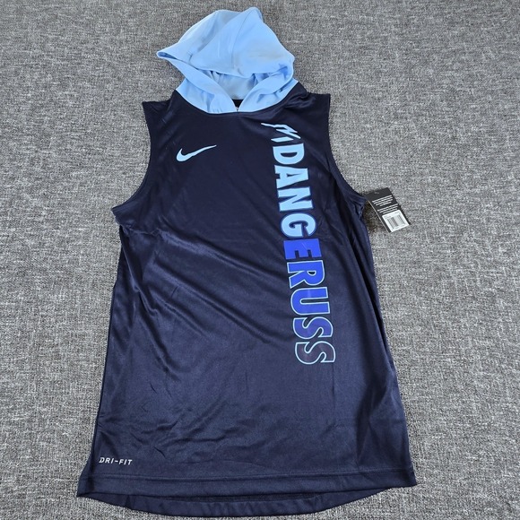 Nike Other - Nike Dri-FIT Kids Boys Sleeveless Hooded Tank Top Shirt Top Blue XL